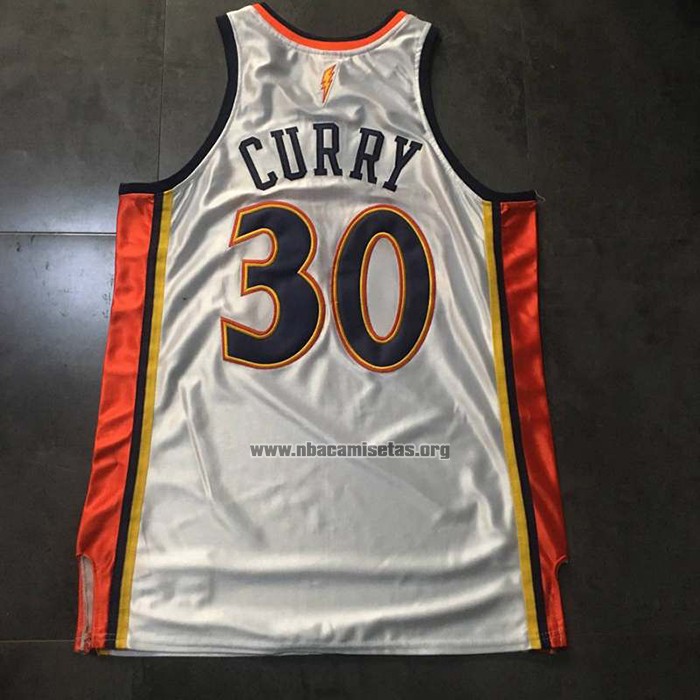 Camiseta Golden State Warriors Stephen Curry NO 30 Mitchell & Ness 2009-10 Blanco